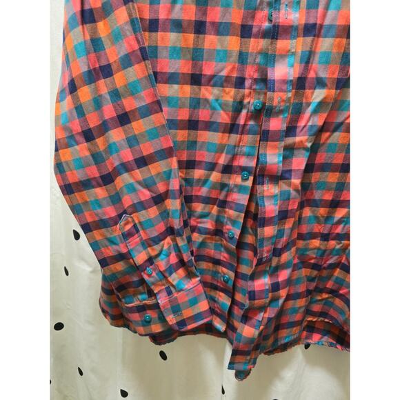 Men's Winston colorful plaid long sleeve button down dress shirt size 2XLT - Picture 4 of 10